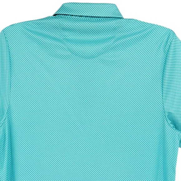 PGA Tour Mens UPF 50 Moisture Wicking Stretch Ceramic Blue Polo Shirt Size S NWT - Picture 4 of 9